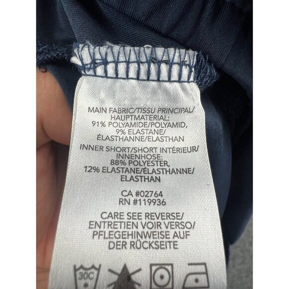 Nivo Shorts Women's Medium Navy Blue Pull On Elastic Waist Athletic Hi Rise - Picture 7 of 7